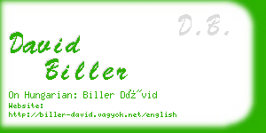 david biller business card